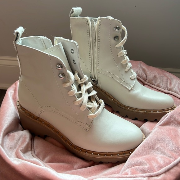 Dolce Vita Shoes - Dolce Vita Womens Hinto Leather Ankle Combat & Lace-up Boots Shoes 8.5 New